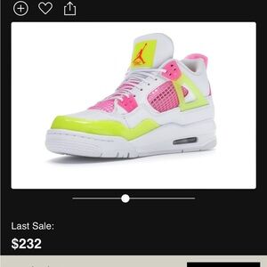 Jordan Retro 4 white lemon pink